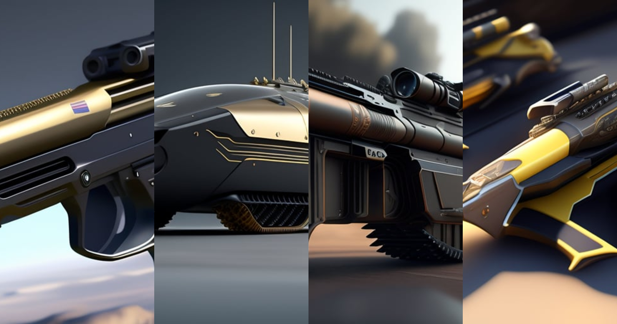 Lexica - Realistic concept art of future weapons, detailed, 1 4 5 0 ...