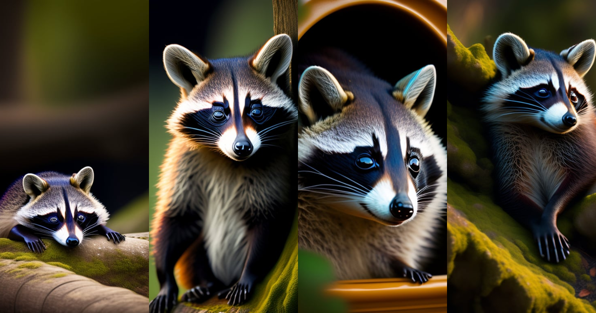 Lexica - Tired raccoon