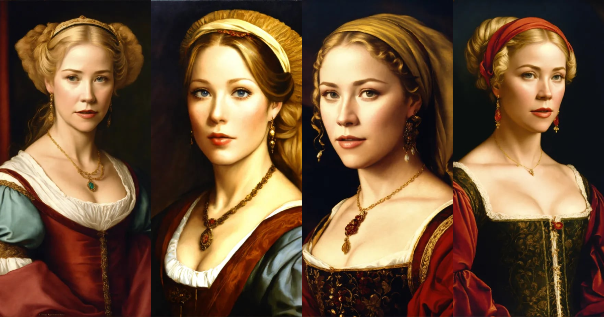 Lexica - Renaissance painting of Christina Applegate