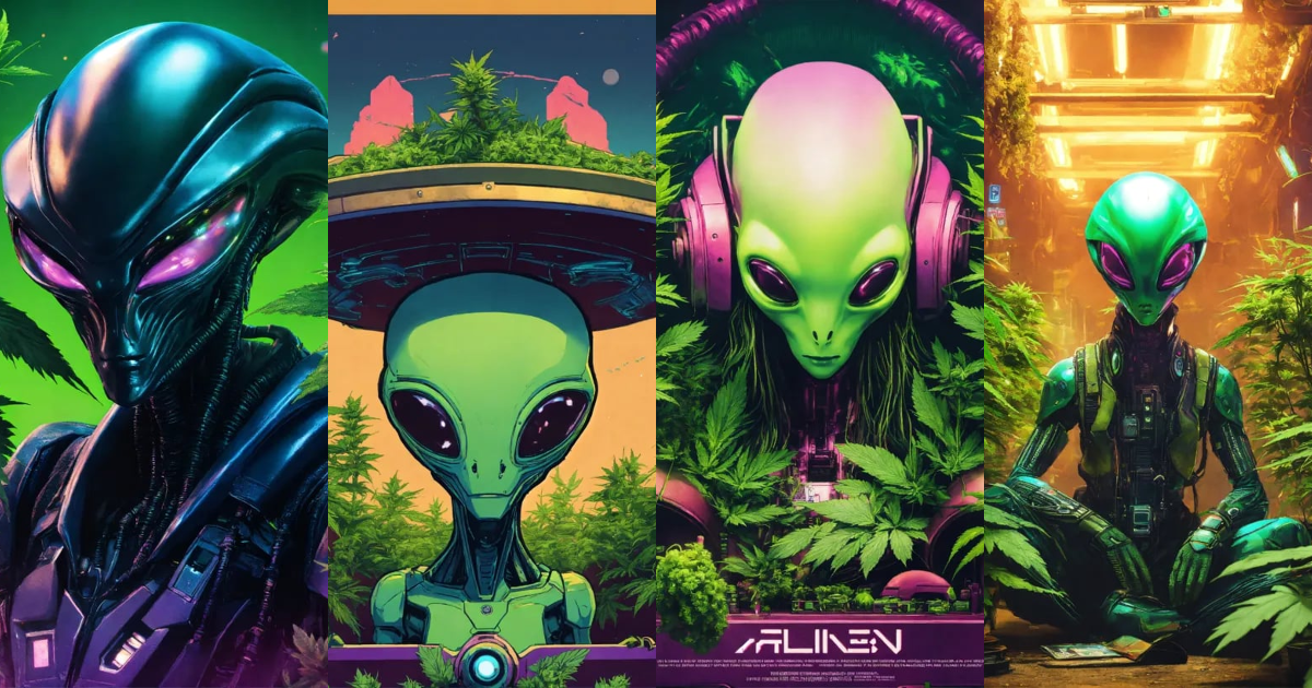 Lexica - Cyberpunk advertising poster of alien with a kind face ...
