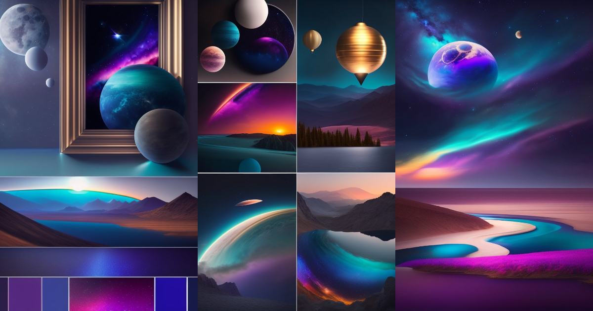Lexica - Use a vibrant color palette inspired by the vastness of space ...