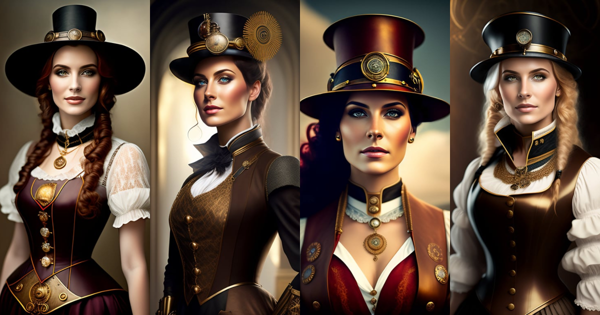 Lexica - Portrait of a young woman wearing steam punk clothing where ...