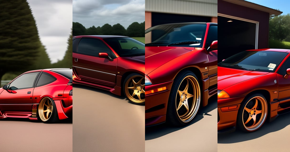 Lexica - A red mitsubishi eclipse 1999, rims rays volks TE 37 18