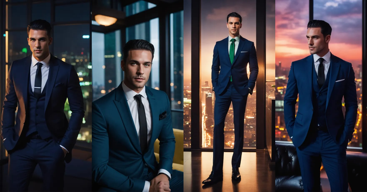 Lexica - A handsome brutal broad-shouldered man with dark hair slicked ...