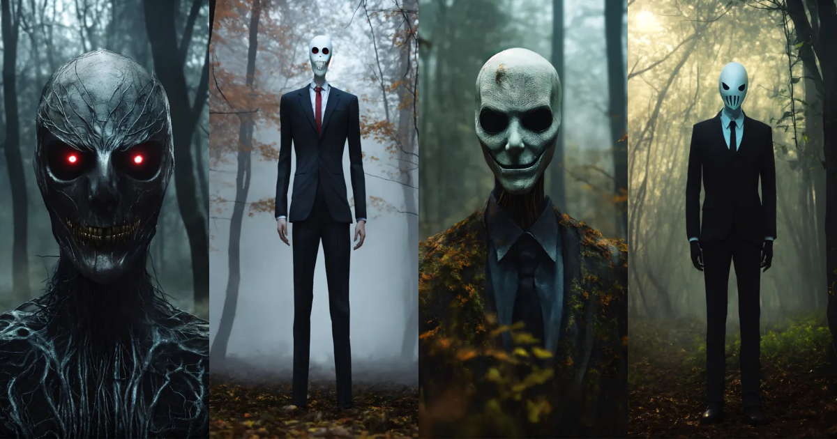Lexica - Scary Slenderman from a legend take a close-up of your face ...