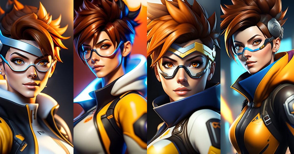 Lexica - Tracer from Overwatch at sixty years of age