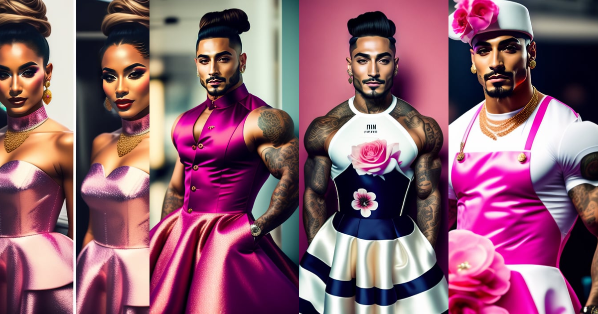 Lexica - Fit Maluma wearing a kawaii maid little dress