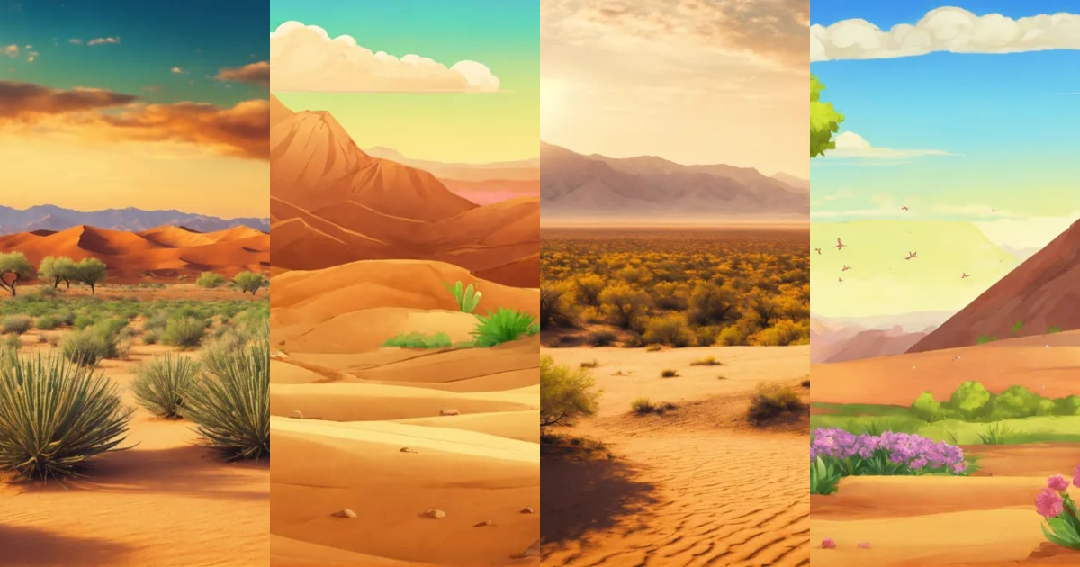 Lexica - A desert background in the spring season