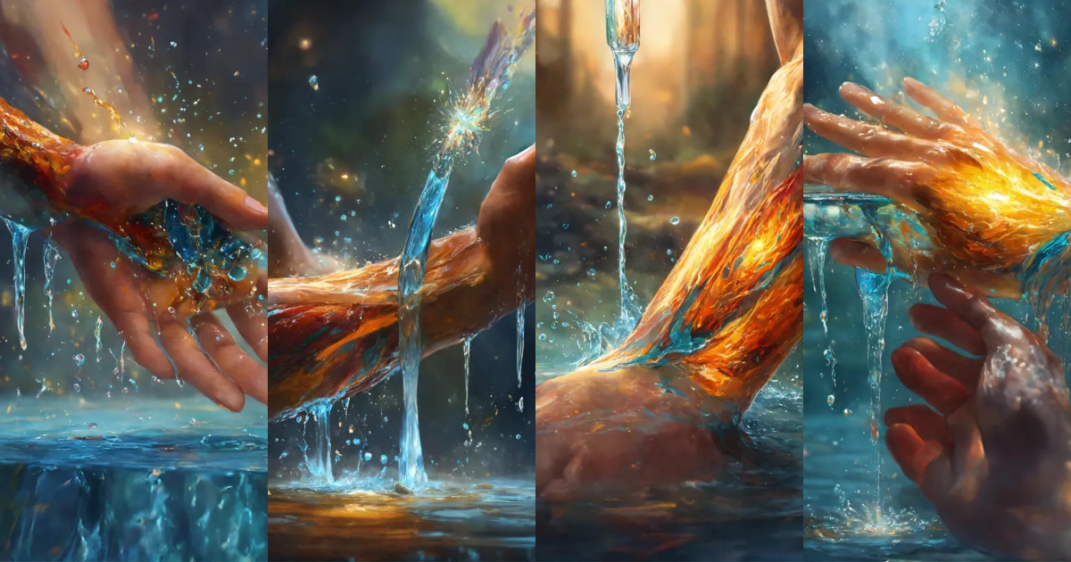 Lexica - Concept art of a hands healing a cut in an arm with magical ...
