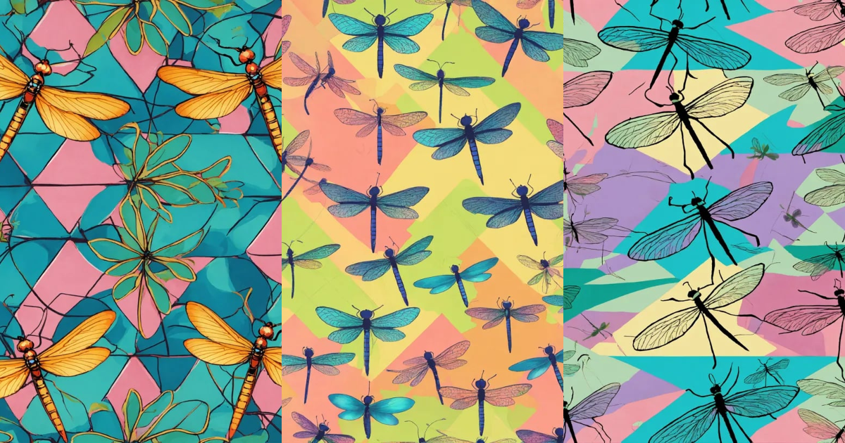 Lexica - Imagine a seamless pattern with many small dragonflies on a ...