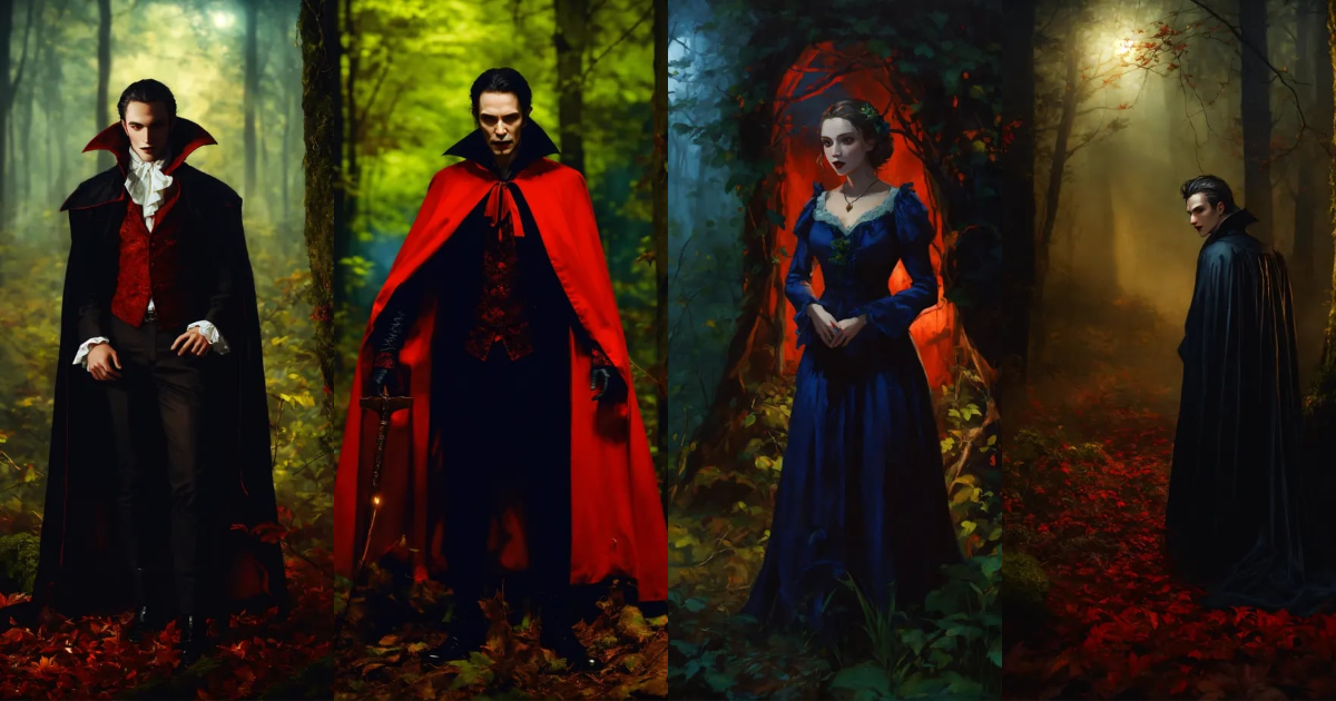 Lexica - Vampire in the forests. Still life, night lighting. Everything ...