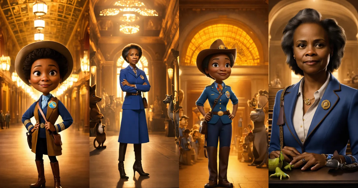 Lexica - Lori lightfoot in night at the museum the movie pixar version