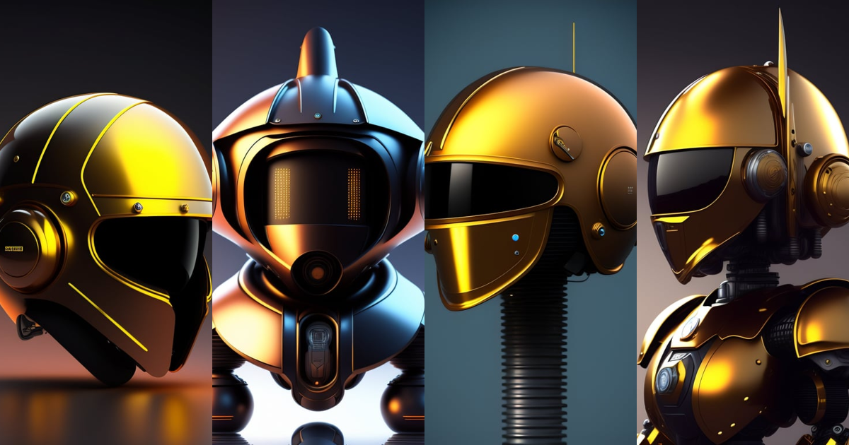 Lexica - A simple picture of a science fiction robot helmet, digital ...