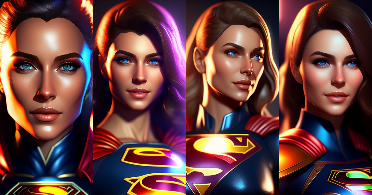 Lexica - "Supergirl ((beautiful youthful features)) 8k resolution ...