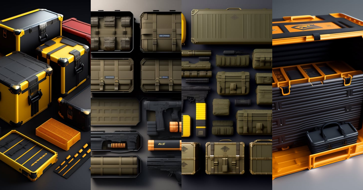 Lexica - CS-GO box case collection, Costumes and props, Knolling ...