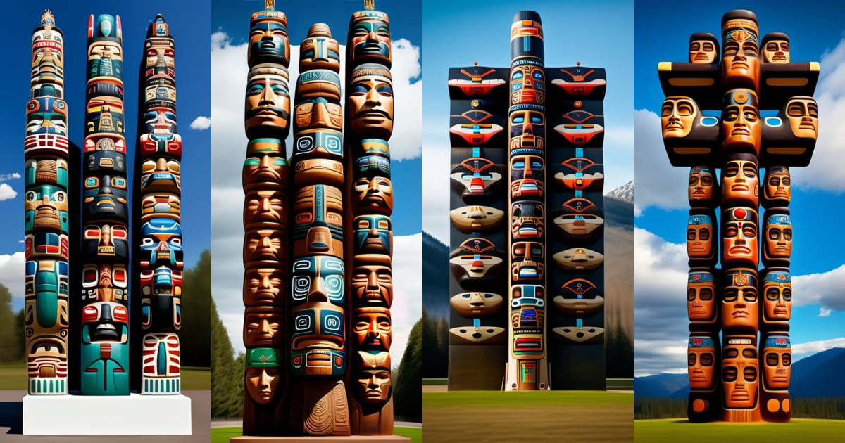 Lexica - A totem pole describing the process of mitosis