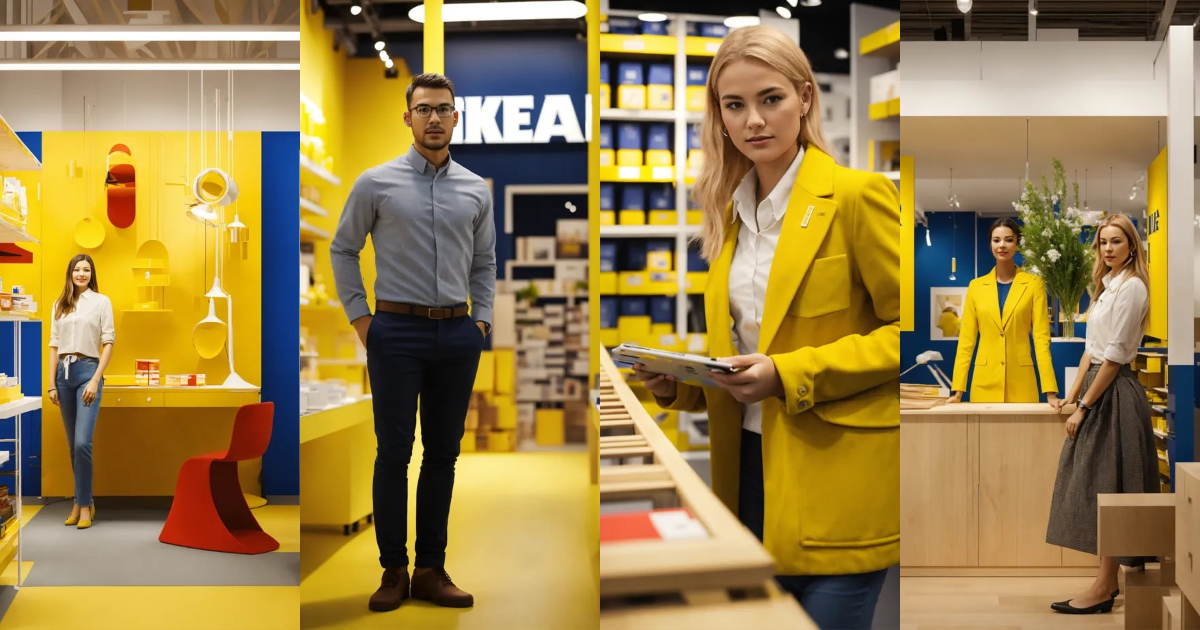 Lexica Sales assistant in ikea shop 3D art