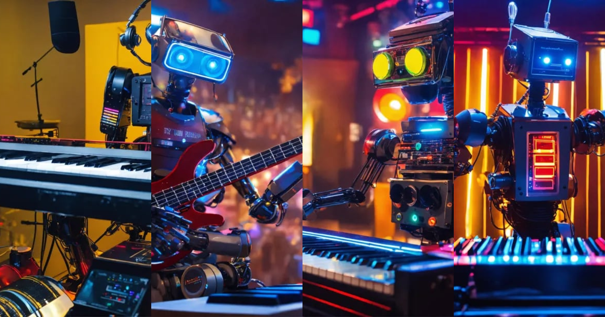 Lexica - A musicpunk robot made entirely out of music instruments such ...
