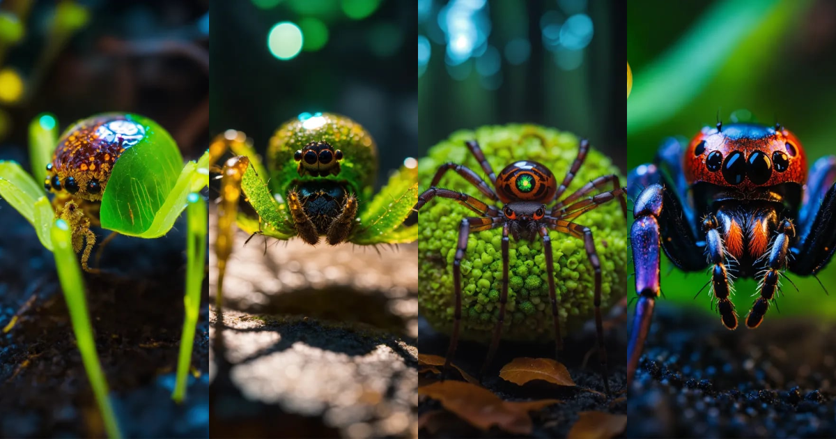 Lexica - Capture a detailed 4K macro photo of a translucent spider with ...