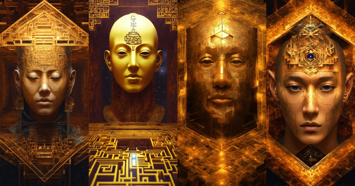 Lexica - Face Taoist christian monk tesseract hypercube fractal monk ...