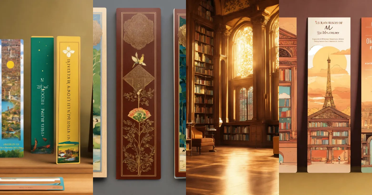 Lexica - 3 diferent bookmark design for a public library