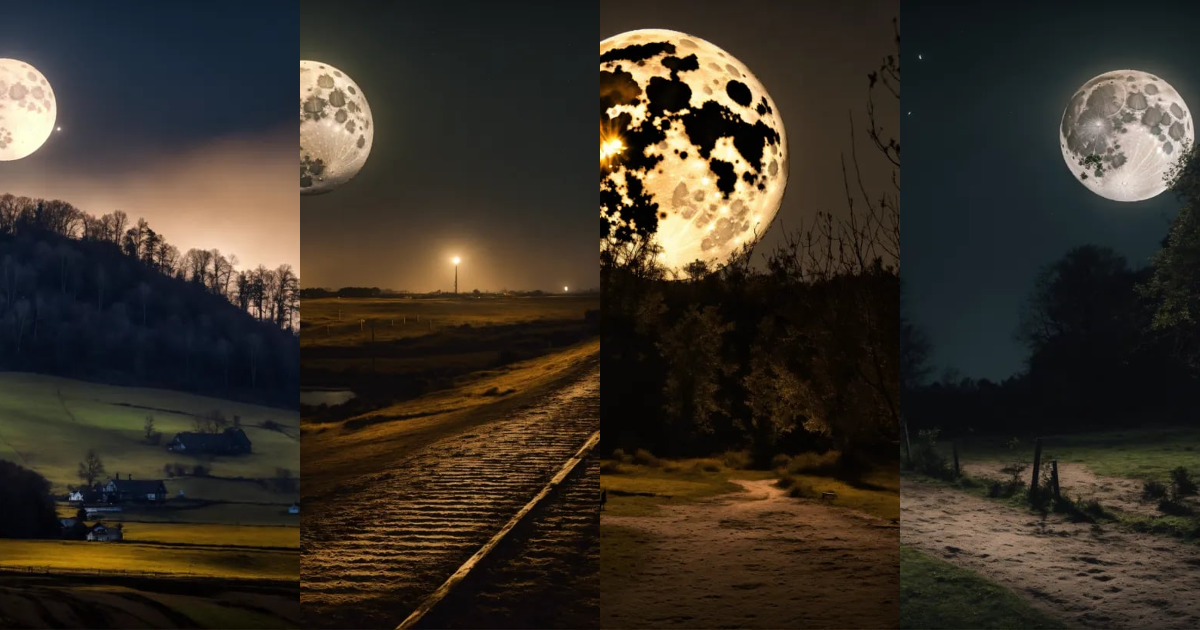 Lexica - The moon cast shadows, eerie and long,