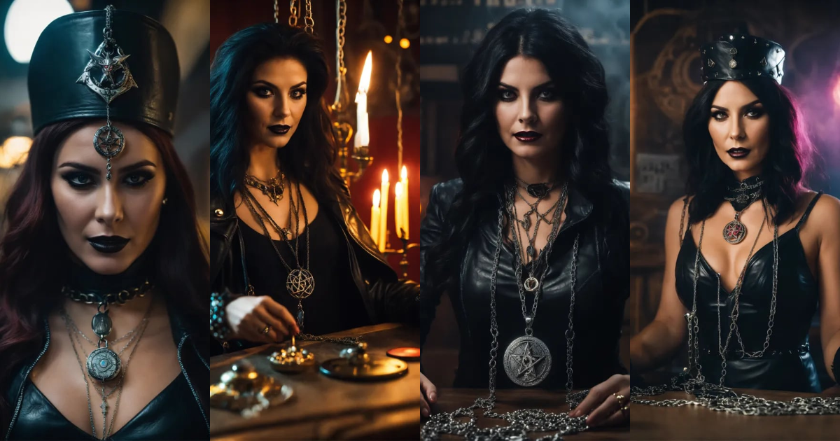 Lexica - Evil diabolical woman satanic powerful sorceress in black ...