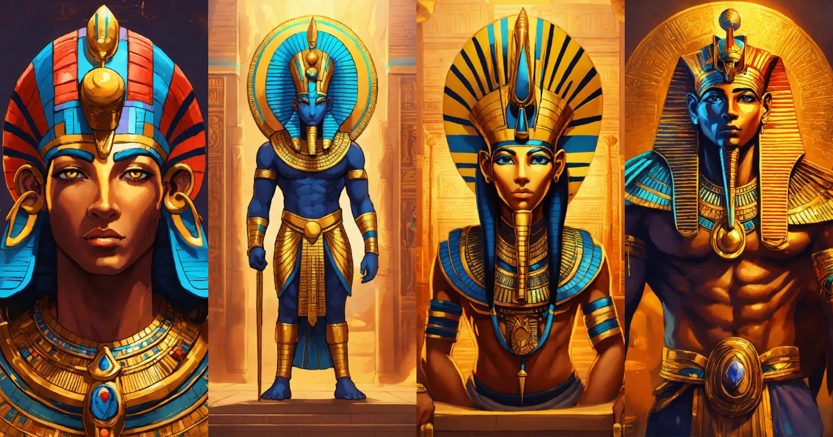 Lexica - Egyptian god Ra, cartoon oil paint, 2D illustration style ...