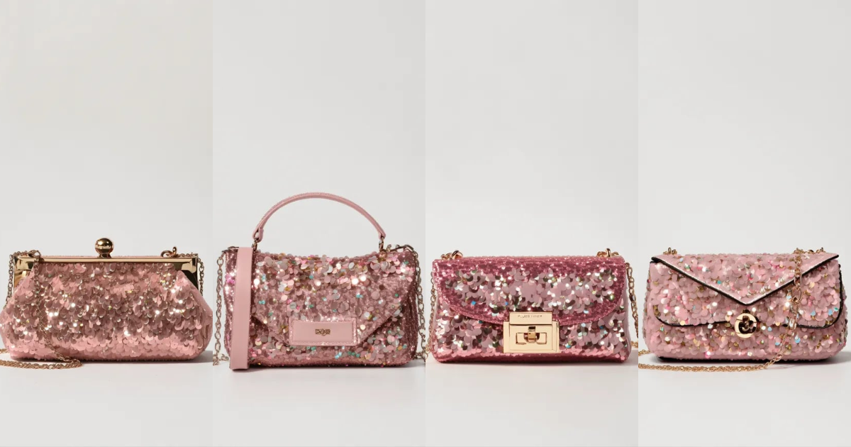 Lexica - Powder Pink Mini bag with sequins