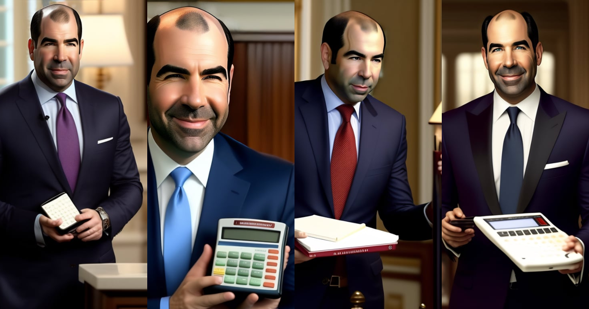 Lexica - Louis litt with a calculator. funny.