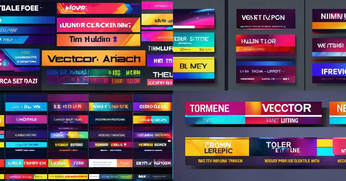 Lexica - Vector colorful lower thirds set template header title set ...