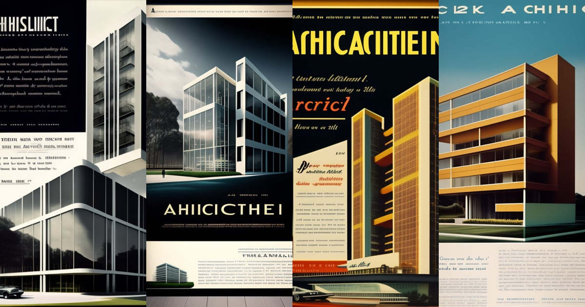 Lexica - Advertisement for architect, 1950s