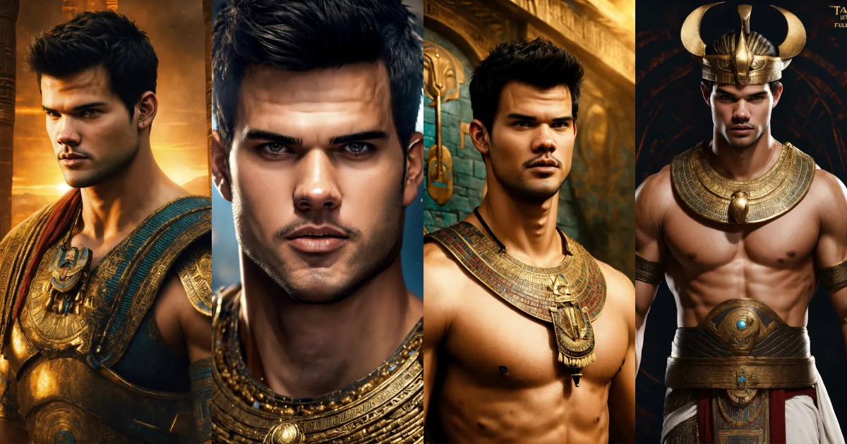 Lexica - Taylor Lautner like Osiris Egyptian god ultra realistic like a ...