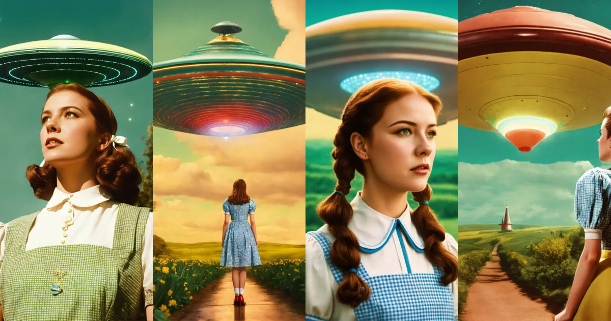 Lexica - A realistic photograph of Dorothy in The wizard of Oz looking ...
