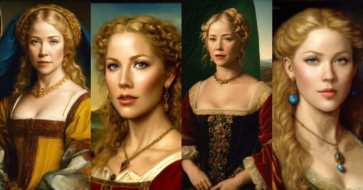 Lexica - Renaissance painting of Christina Applegate