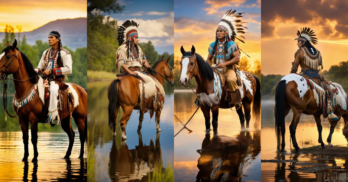 Lexica - Create a full body image of a handsome, well built Native ...