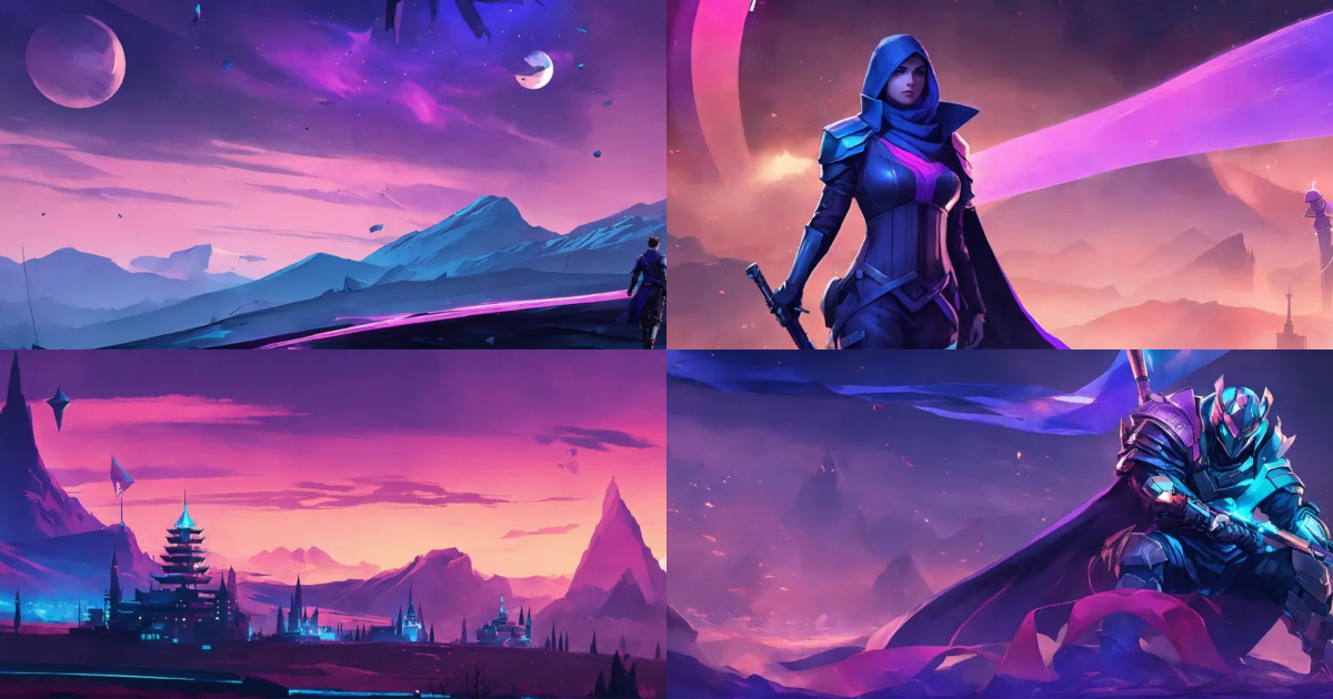 Lexica - Valorant game theme banner purple-blue color