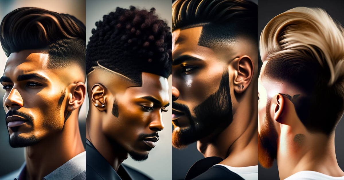 Lexica - Close up back of head shot of a man. High definition clean haircut