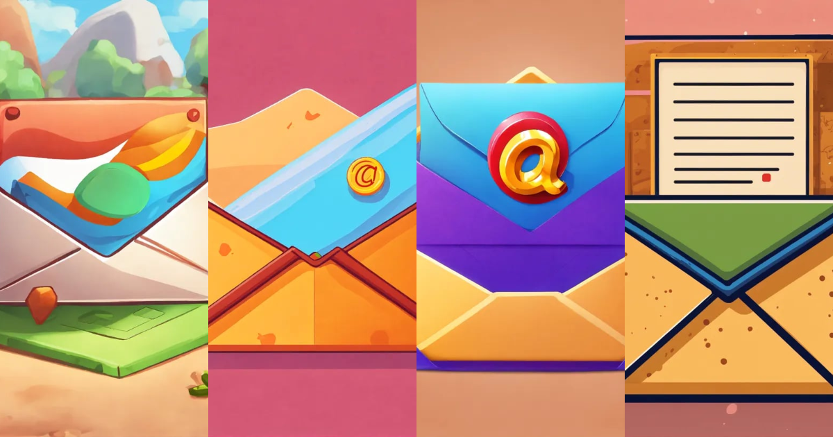 Lexica - An email letter with a hand showing only the thumb, game asset ...