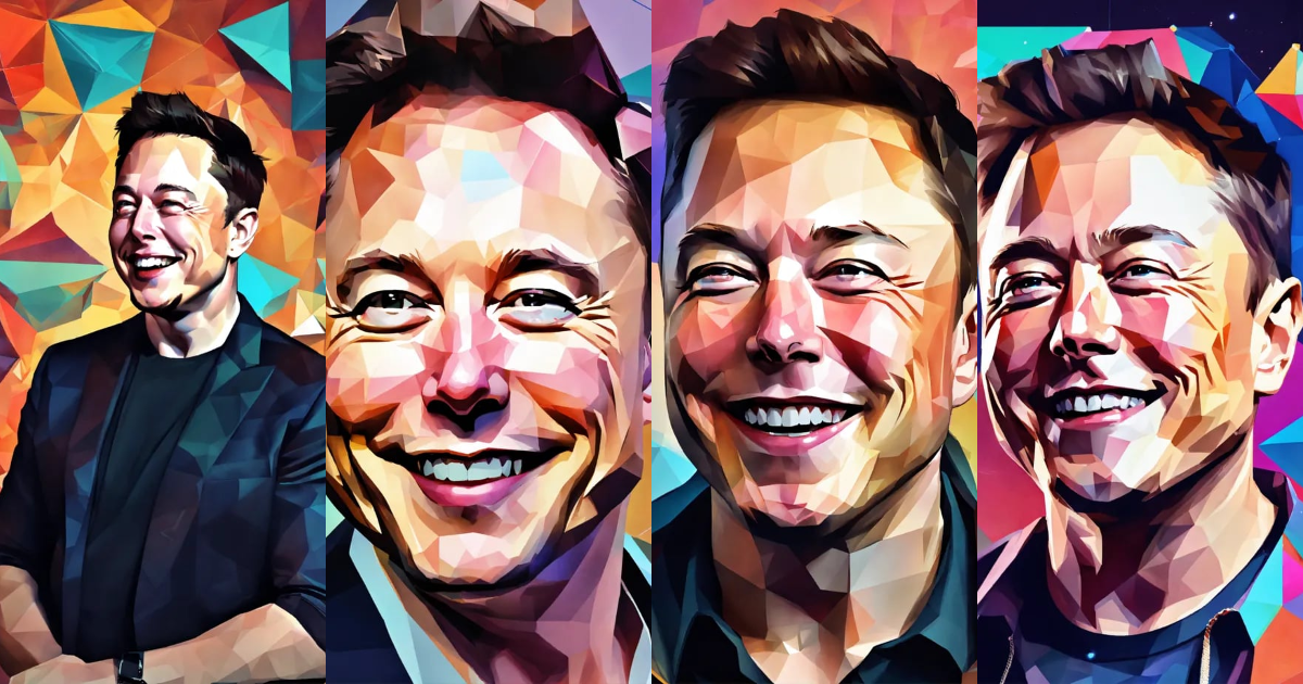 Lexica - Portrait of Elon musk smiling with a big iPhone sticking in ...