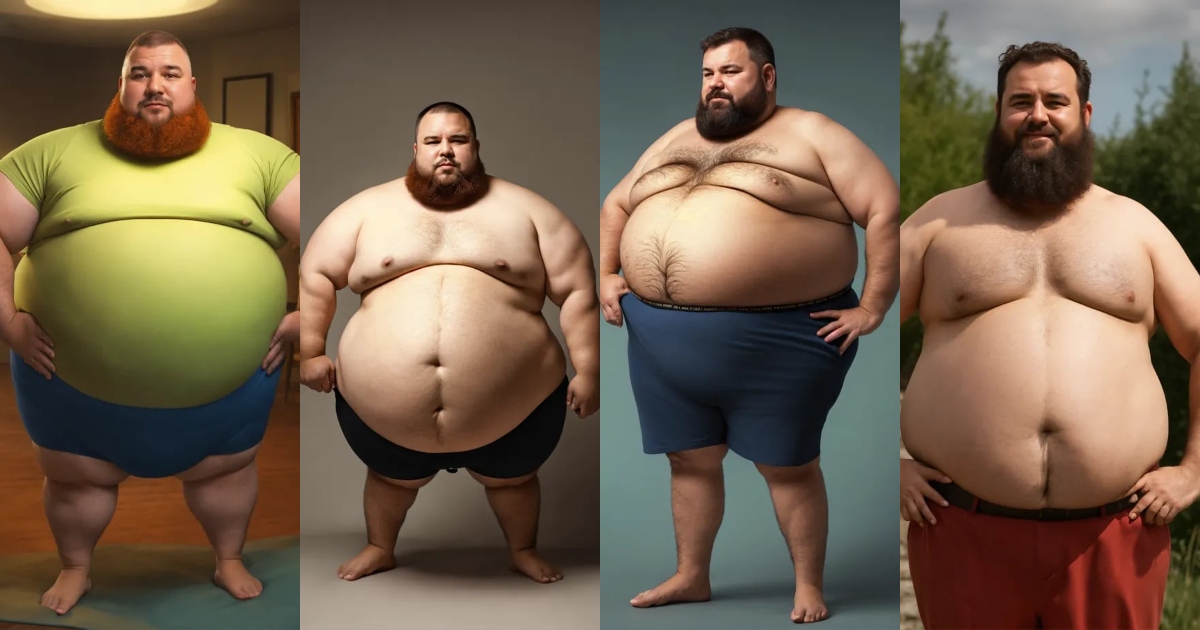 Lexica - Man with a large round belly, look funny, ultra realistic