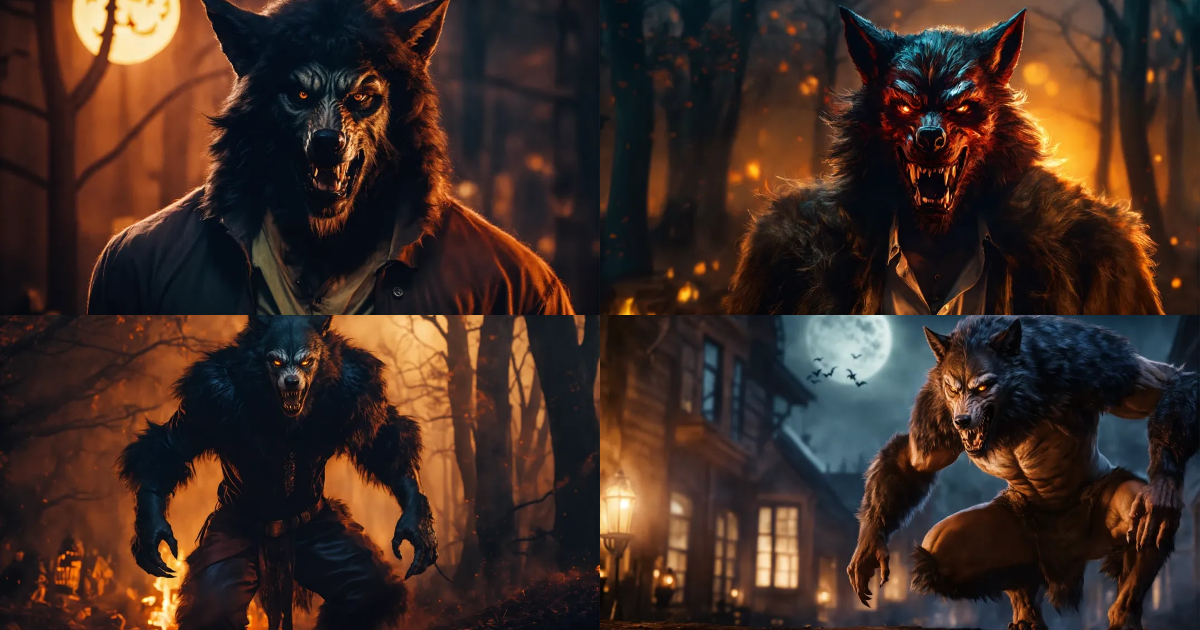 Lexica - Image of a scary man disguised as a werewolf, Halloween ...