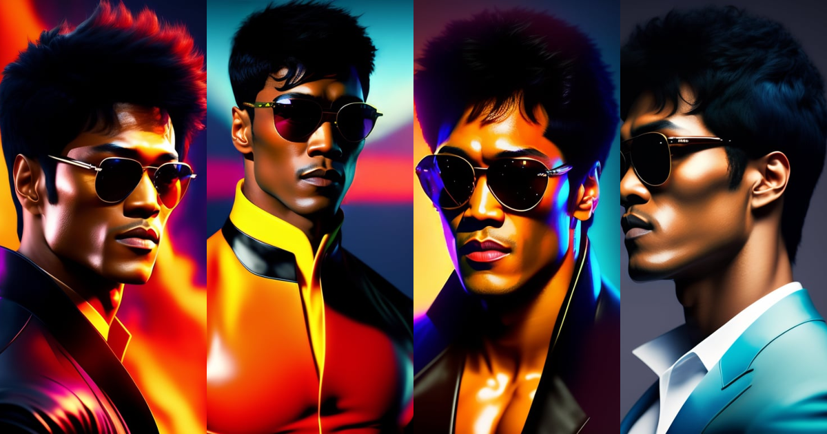 Lexica - Morpheus from the matrix but he's bruce lee, 8k, holding red ...