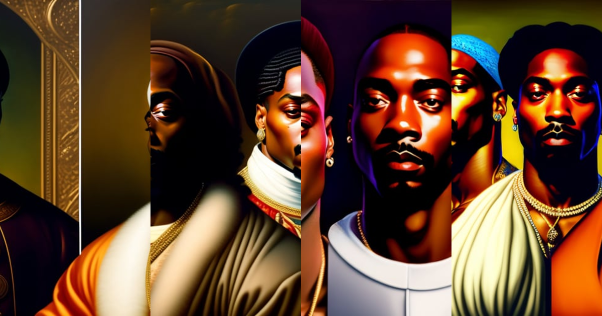 Lexica - A painting with famous rappers Snoop Dogg and 2Pac and ...