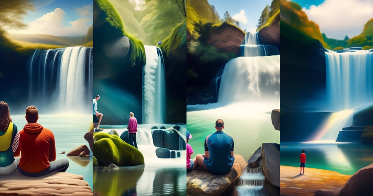 Lexica - Create an image with a man and a woman with children relaxing ...