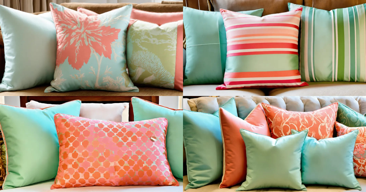 Lexica Nautical coastal maritime theme accent pillows in soft light