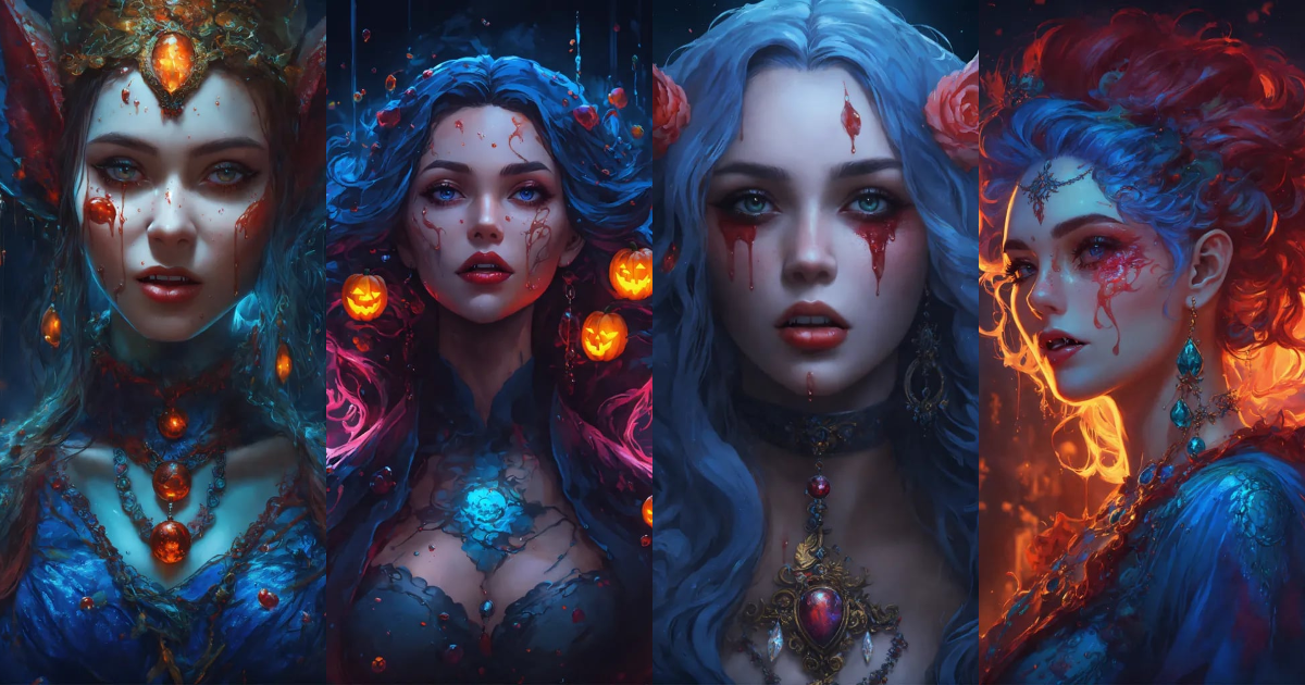 Lexica - Splash art, a quirky liquid portrait of a hauntingly beautiful ...