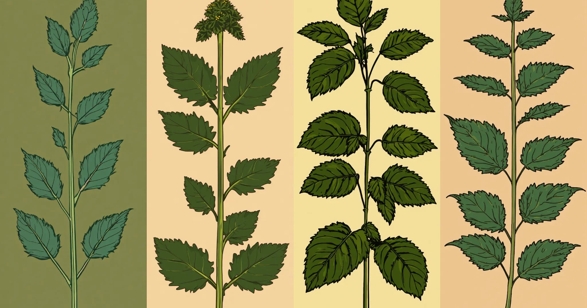 Lexica - Simple nettle plant with six leaves vector icon