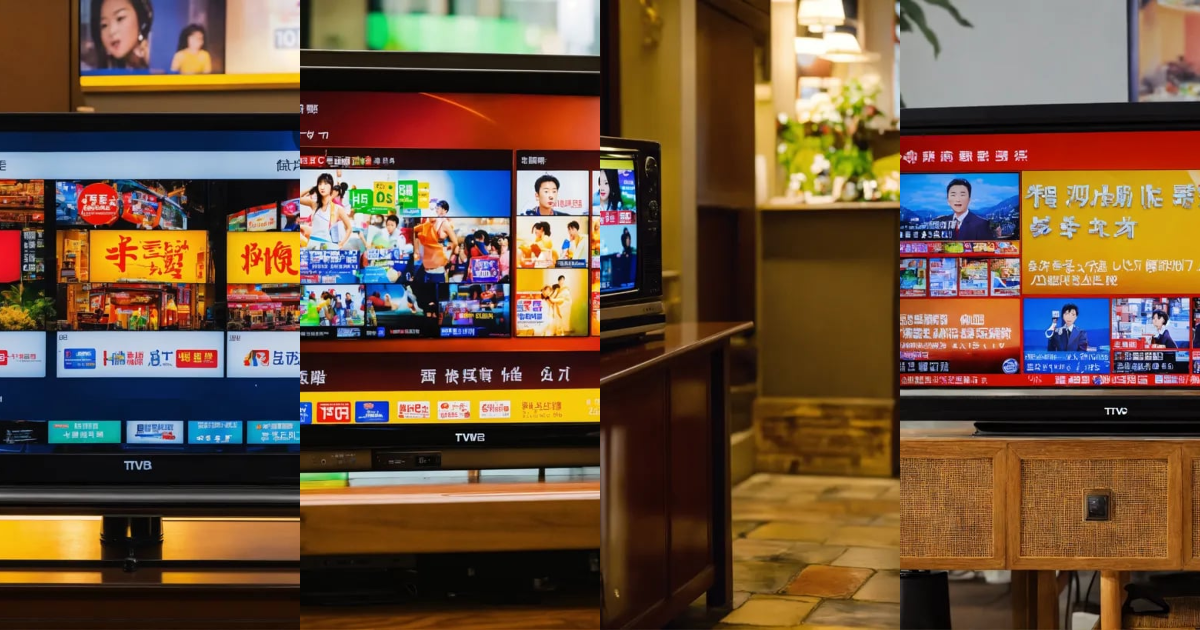 Lexica - A photo of a television set with the TVB Anywhere channel ...