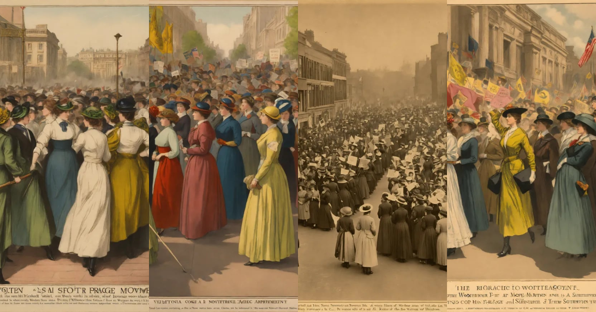 Lexica - 1. An illustration of Historical images of suffrage movements